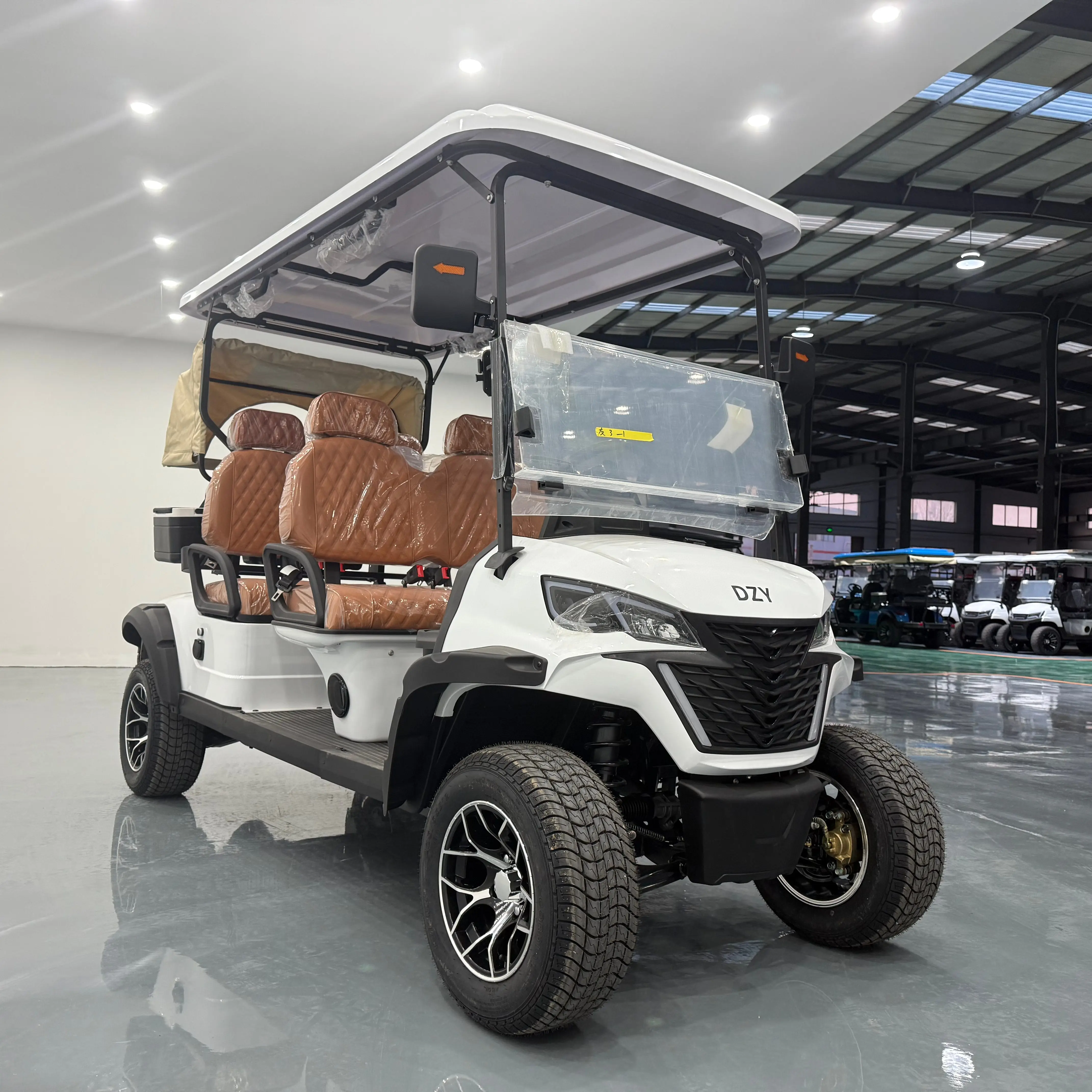 4인승 전기 골프 카트 컨트롤러 48볼트 클럽 카 5kw 3-4륜 구동 후륜 기계식 브레이크 맞춤 장착