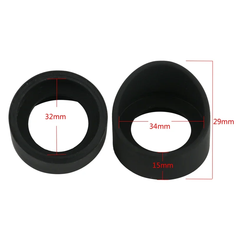 2 Pcs/set Cover Guards Eye Shields 34MM Outside Diameter Rubber Eyepiece Goggles for Stereo Binocular Trinocular Microscope-eye protector cups