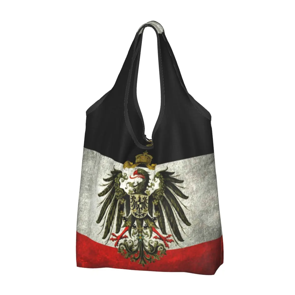 

Funny German Empire Flag Germany Shopping Tote Bag Portable Groceries Shopper Shoulder Bag