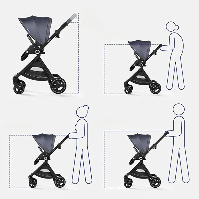 Baby Stroller Sit & Lying Compact & Airplane-Friendly Travel Stroller One Click Folding for Infant