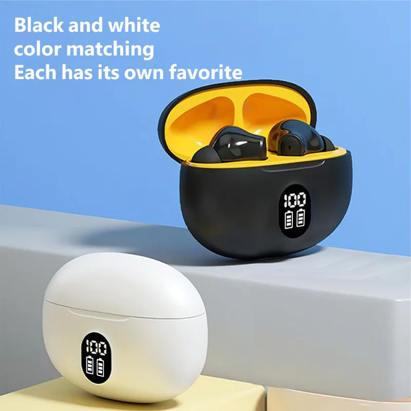ENC Noise Cancelling Bluetooth Headset Long Battery Life Low Latency Power Display Touch Sports Stereo Earbuds wireless earphones wireless earbuds bluetooth earphones wireless bluetooth earphones bluetooth headphones wireless bluetooth headphones wireless headset