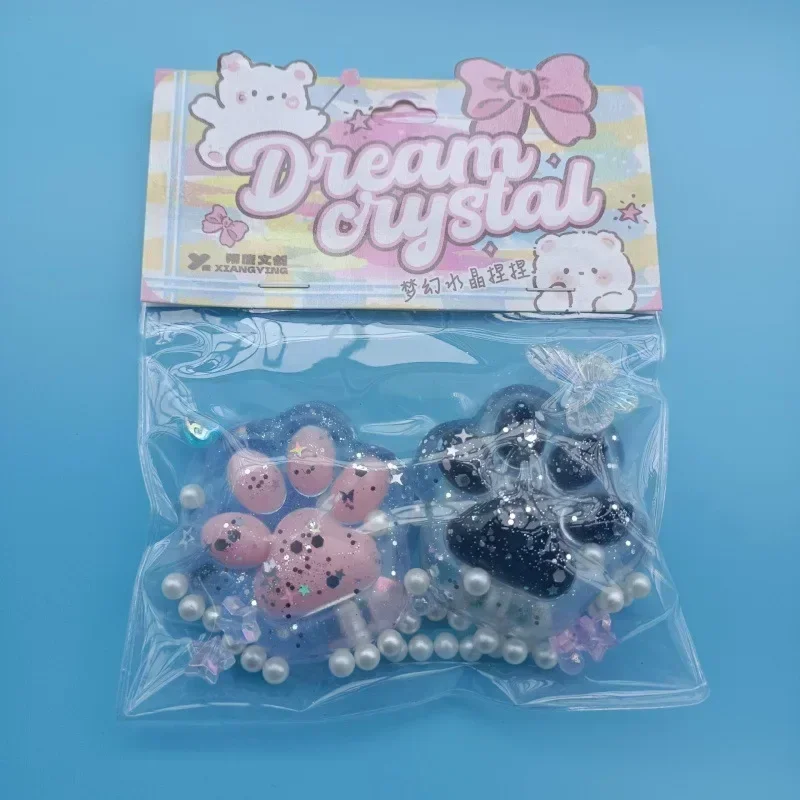 Cute Cat Paw Pinch Toy Slow Rebound Transparent Cube Stress Relief Toys Blingbling Squeeze Toy Kids 6