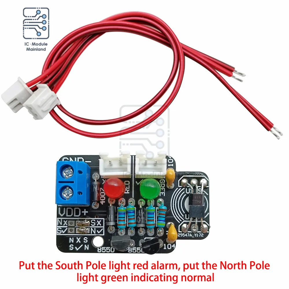 

DC5-20V Hall Magnet North and South Pole Detection Modules Magnetic Induction Resolver Modules