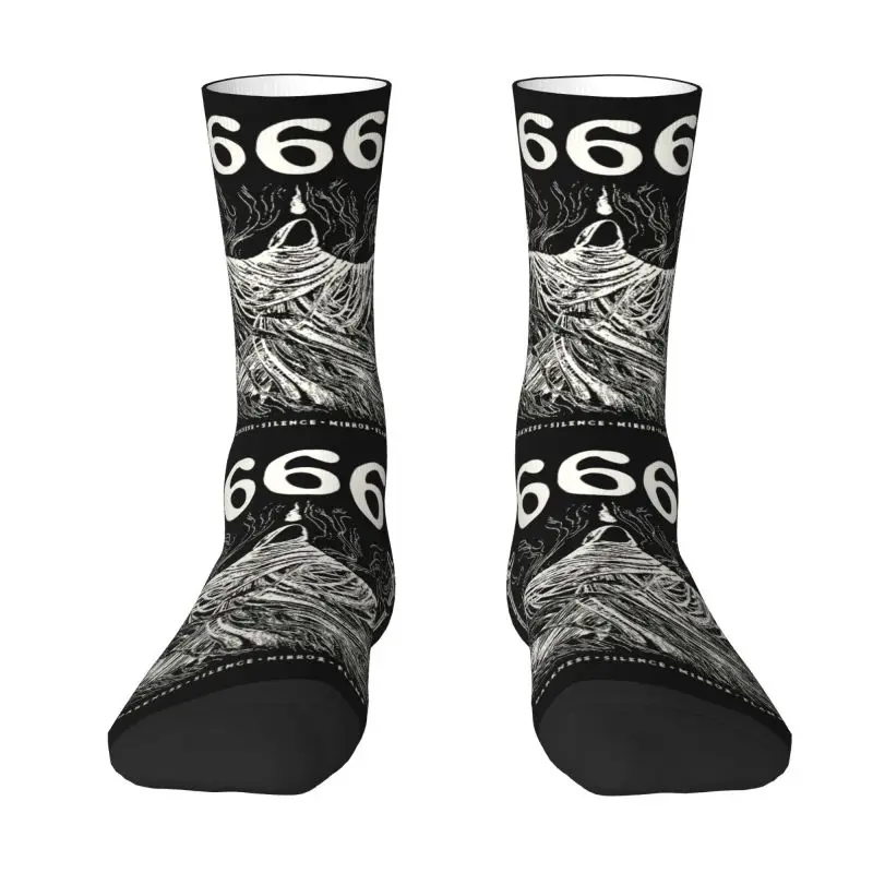 666 Dance Ritual Baphomet Dress Socks Mens Womens Warm Funny Novità Hail Satan Devil Crew Socks