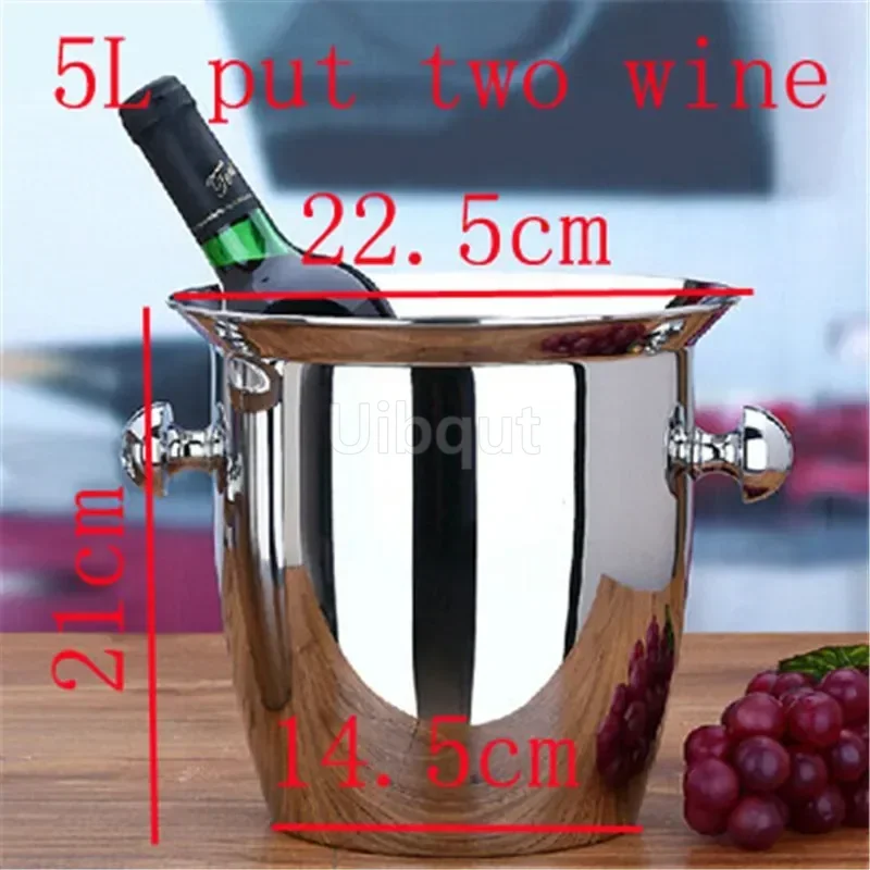 Gold stainless steel Ice Bucket Wine Cooler Whisky Chiller Barware bar tool Champagne Buckets wine bottle cooler beer bucket