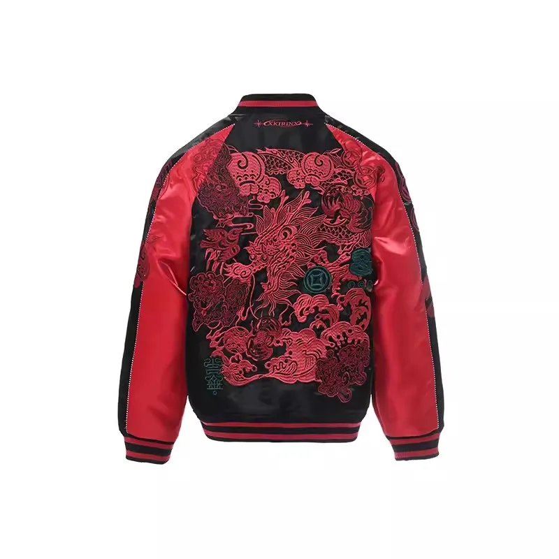 Chinese Style Dragon Paper-Cutting Embroidered Heavy Work
