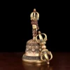 Nepalese craftsmanship Tibetan pure copper three-color five-stranded diamond bell pestle Vajra pestle exquisite workmanship, cle 1