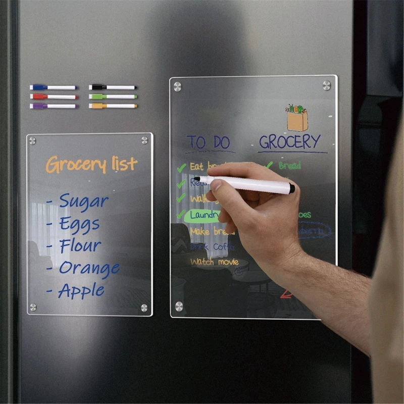 

Новая магнитная доска-еженедельник, прозрачная акриловая доска для ежедневных записей для холодильника, еженедельный план пищи и