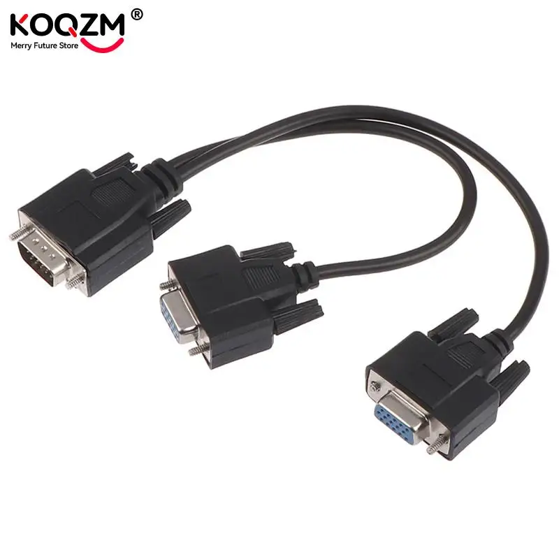 15Pin VGA Male To 2 Vga Svga Female Adapter Splitter Video Monitor Cable