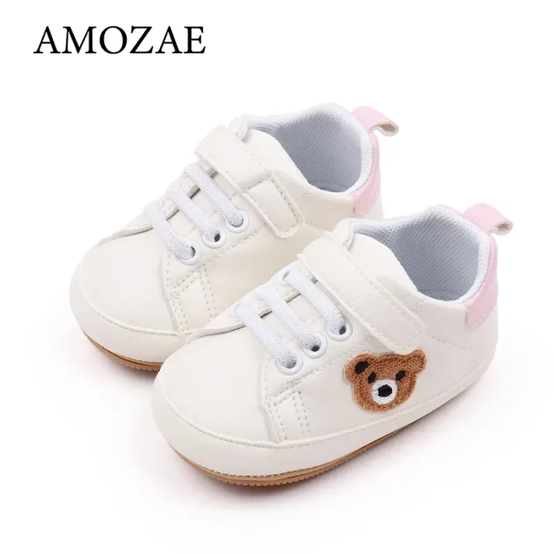 Toddler First Walker Baby Shoes Cute Bear Sneakers for Kids Boys Girls Multi-Color Crib Baby Moccasins Casual Shoes 5