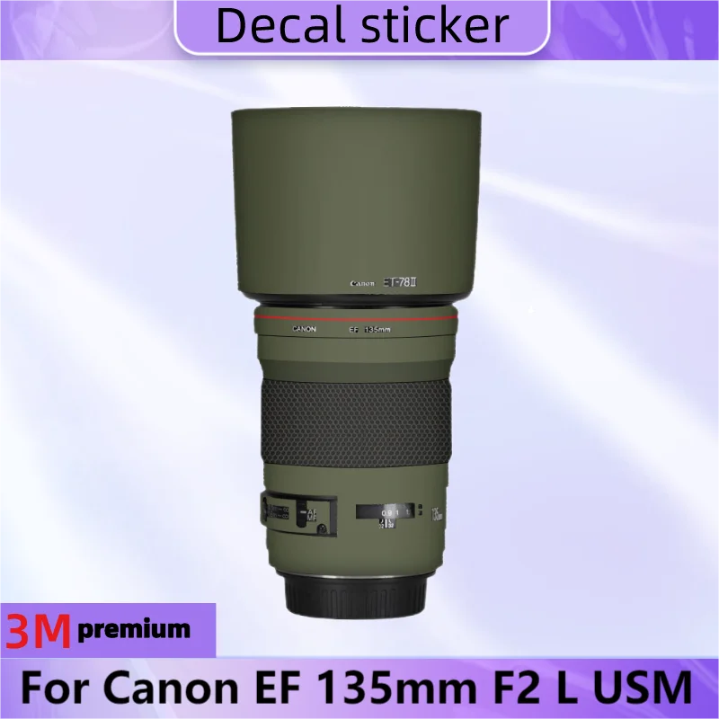 

For Canon EF 135mm F2 L USM Lens Sticker Protective Skin Decal Vinyl Wrap Film Anti-Scratch Protector Coat EF135 F2L F/2 F/2L