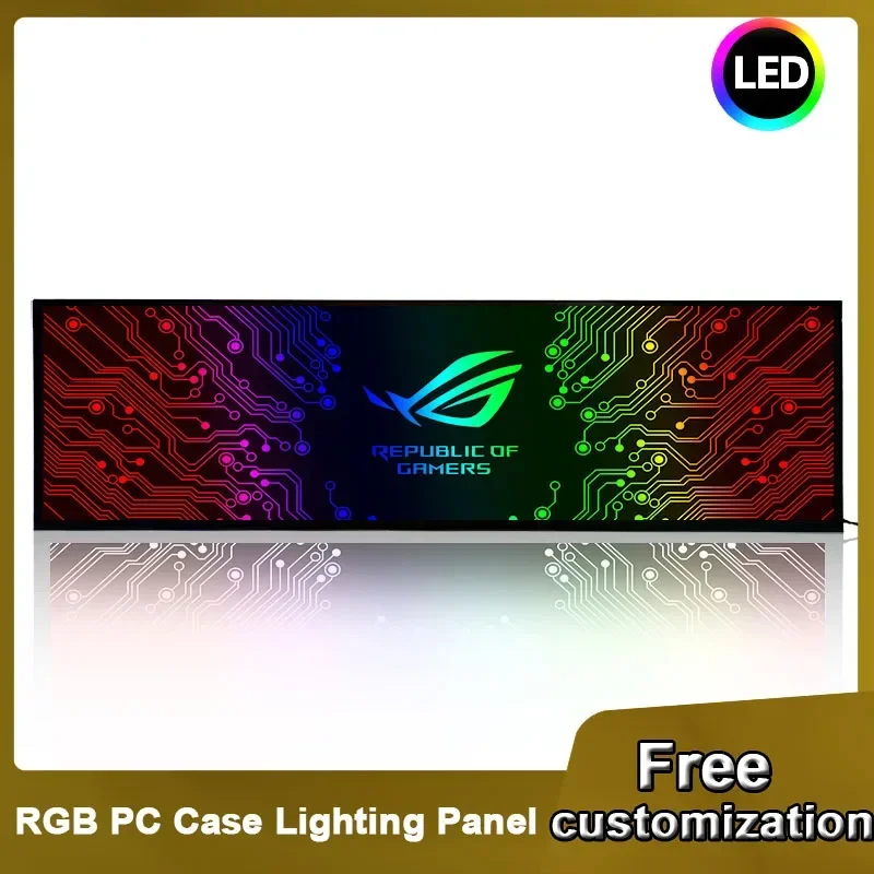 Personalizar pc Case Rgb Iluminação Painel Argb Mod Vga Backplate Gabinete Psu Placa para Computador Decoração 5v 12v Colorido Aura Sync