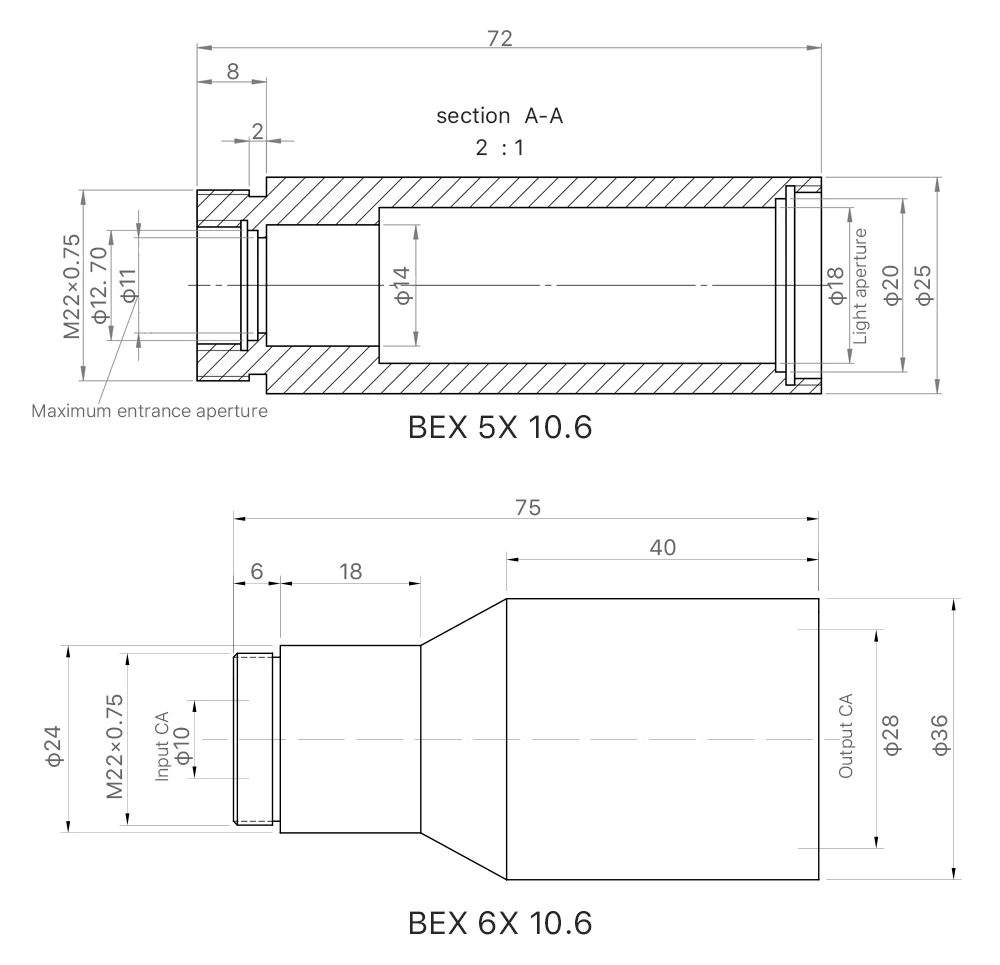 Cloudray CO2-Laser-Strahlexpander 10600nm 2X 2,5X 3X 4X 6X Erweiterungsverhältnis M22*0,75 Linsenoptik für CO2-Lasermarkiermaschine – Detail 6