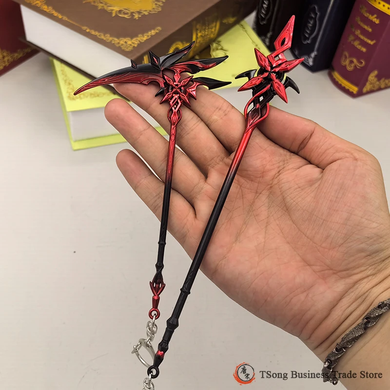 Plastic Sword Toy Genshin Impact Game Peripheral 「The Knave」Arlecchino Cold 22CM/15CM Weapon Model Metal Replica Sickle Crimson Moon's Semblance