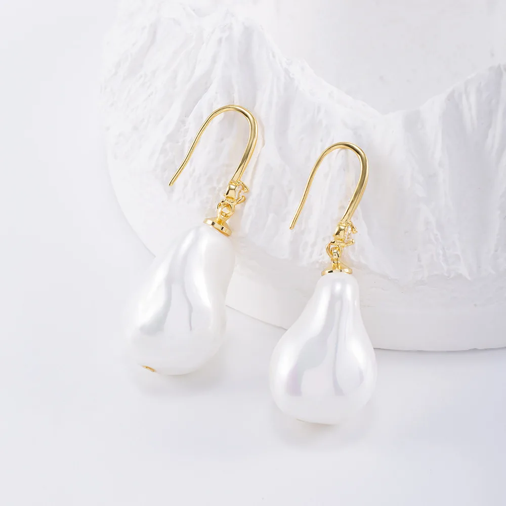 Antique Baroque Pearl Earrings Light Luxury High-end Retro All-match Fashion Elegant Ear Jewelry Cross-border New Arrival - 3