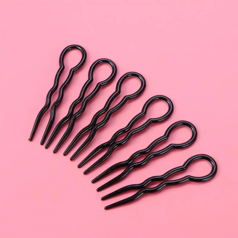 U Shaped Retro French Hair Sticks 12pcs Simple Barrettes For Thick Hair Fast Spiral Braid Machine U Shaped Braid hair accessories