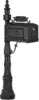 Polar Aurora Barcelona Decorative Post Mailbox Combination Stratford Heavy Duty Postal Mail Box Cast Aluminum(Black) 4