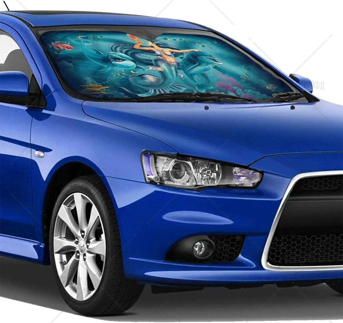 Car Windshield Sun Shade Beauty Mermaid Universal Size Foldable Car Front Window Sunshade Blocks UV Rays To Keep Vehicle Cool