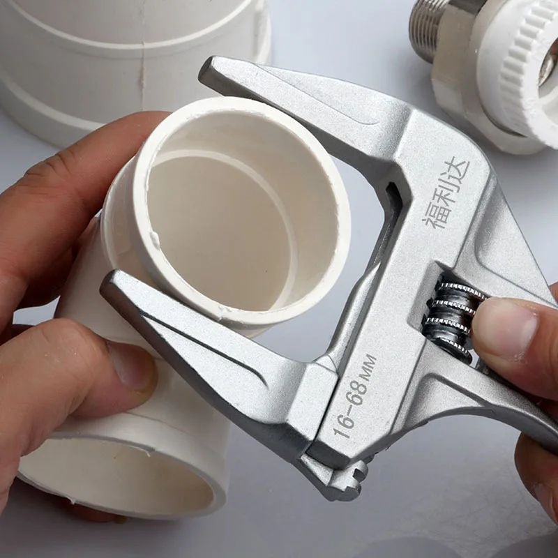 

Universal Sanitary Wrench Tool Live Mouth Short Handle Adjustable Large Opening Kitchen Bathroom Wrench Multifunctional 68mm