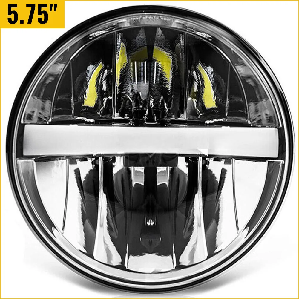 

Universal 5 3/4 " Inch Led Car Motorcycle Headlight DRL H4 Headlamp Hi/Low Beam For Harley BMW Yamha Honda 5.75" Headlights