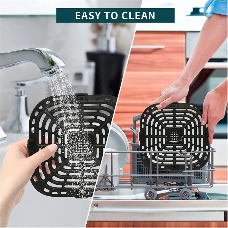 2 PCS Air Fryer Replacement Tray Air Fryer Accessories Part Grill Pan Crisper Plate for Instants Vortex 6QT Fryers