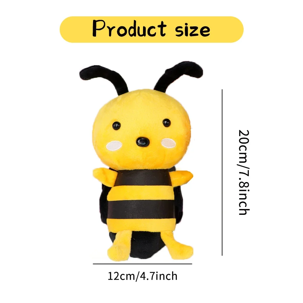 Yellow Little Bee Plush Pendant Soft Fabric Home Decorative doll