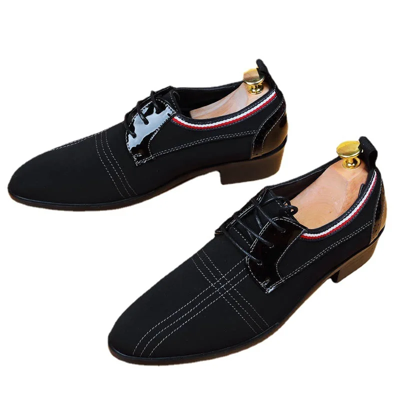 New Cloth Upper Men Shoes Leather Breathable British Leisure Suit business dress men's canvas shoes