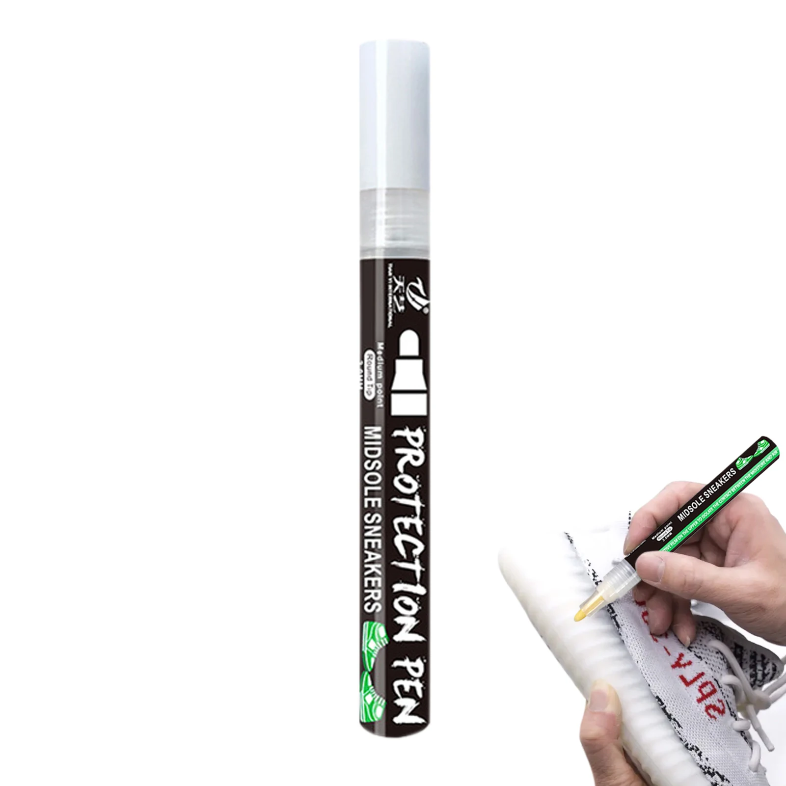Trainer Shoe Paint Pen WHITE & BLACK KIT for Trainers Shoes Sneakers Whitener 
