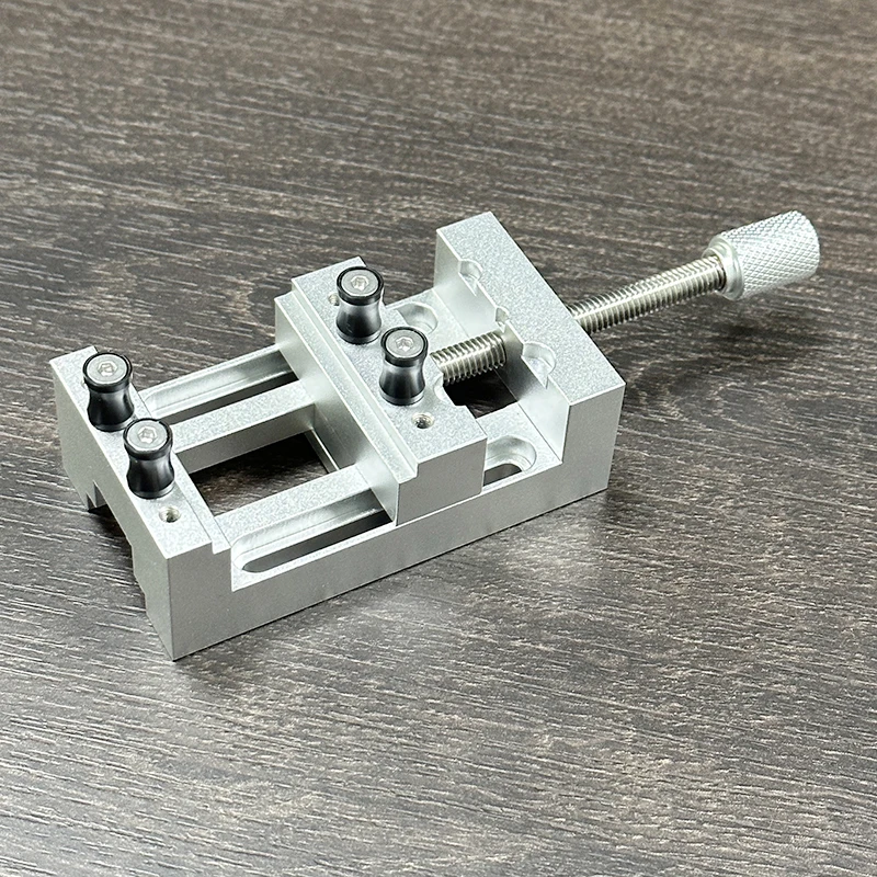 Small Precision Mini Vise Workbench Walnut Fixed Fixture Multifunctional Aluminu