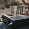 Compact 2-Burner Camping Stove Overlanding Outdoor Cooking Piezo Ignition 10,000 BTU 13,300 BTU 360˚ Lid Removable Lightweight 4