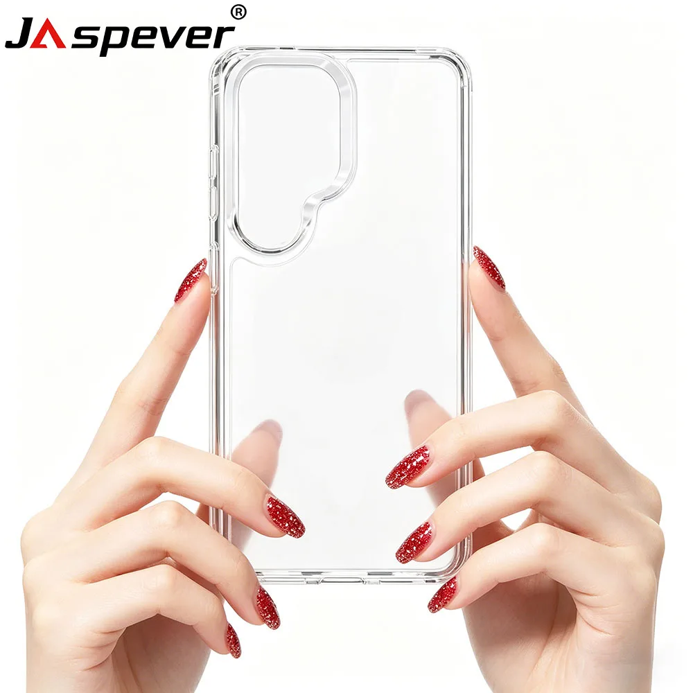 Hybrid Shockproof Clear Silicone Case with Hard PC Back Cover