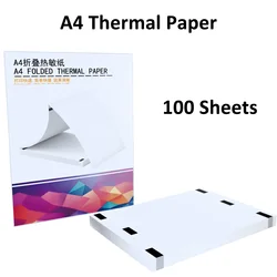 Versatile Foldable A4 Thermal Paper - 100 Sheets for Office, Home, and School Use (100 Sheets)