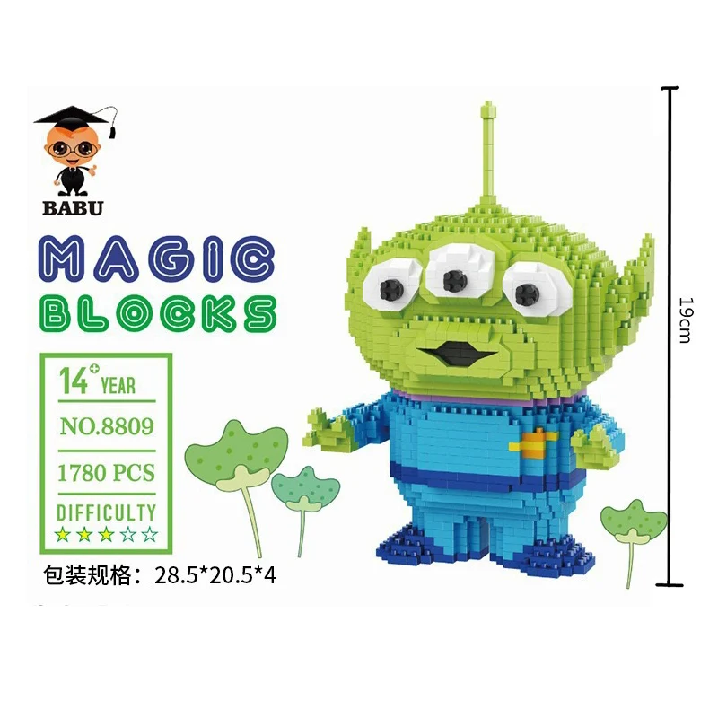 Babu Magic Blocks Alien Vert - Modèle 8809 (1780 pièces)