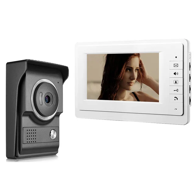 7Inch TFT Monitor Wired  Video Door Phone XSL V70F-L  Water-proof Intercom Visual Doorbell Peephole Viewer Door Entry Camera 4