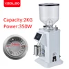 XEOLEO 1450 RPM Commercial Electric Coffee Grinder 74MM Flat Stainless Steel Burr Espresso Coffee Bean Grinder Machine 350W 1