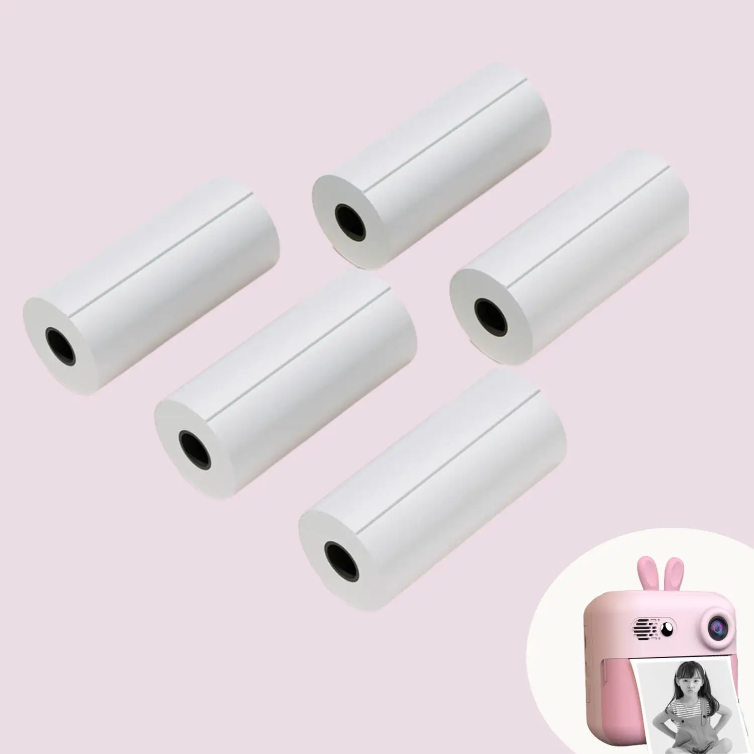 Children's Instant Photo Camera Thermal Printing Paper - Black & White Rolls