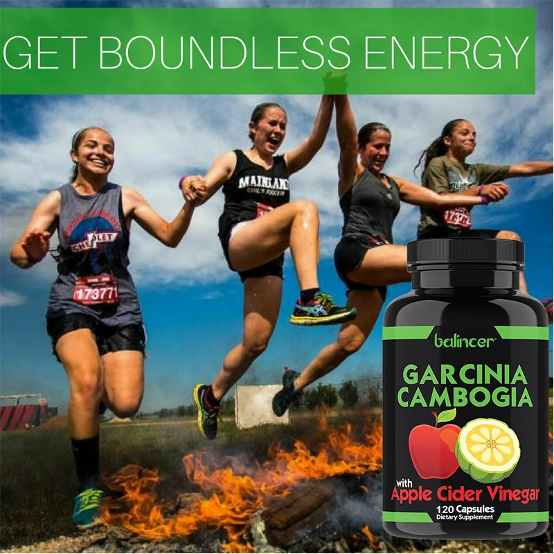 Garcinia Cambogia + Apple Cider Vinegar Fat Loss Supplement Promotes Metabolism Enhances Immunity Carbohydrate Blocker