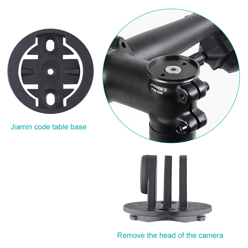 Bicycle Camera Mount Aluminum Alloy Bicycle Speedometer Mount Multifunctional Cycling Headlight Bracket for Garmin/DJI