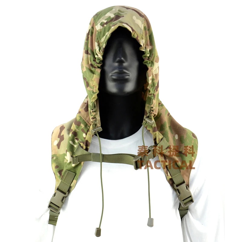 Leichter taktischer Ghillie-Anzug Bequemer Angriff Ghillie-Anzug All-Terrain-Tarn anzug Helm Tarn bezug – Detail 6