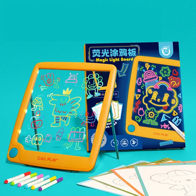 Magic Light Drawing Board Tablet Fun and Developing Toys Writing Magic  Drawing Board Set Educational Russian English Kids Toys - AliExpress