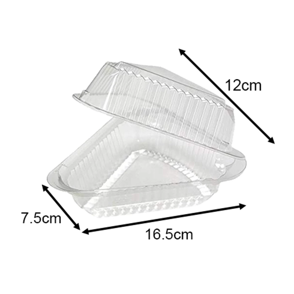 100PCS Triangle Plastic Cake Boxes for Pie, Sandwich, Pizza, Dessert Storage, Transpare... - SKU TPCB2339 - UGI Packaging