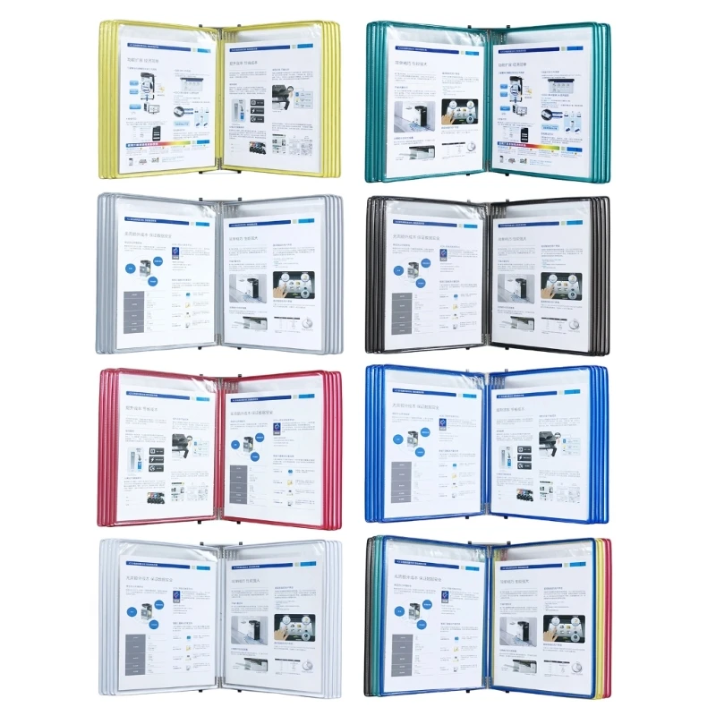 

Wall Display Board System Wall Reference Organizers with 10 Easy-Loading Pocket Y9RF