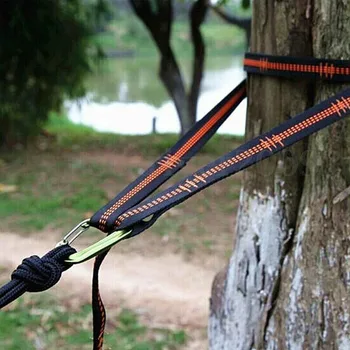 2Pcs High Bearing Capacity Hammock Straps 600lbs Breaking Strength Polyester Hammock Belt Rope 5 Ring Correias De Poliéster