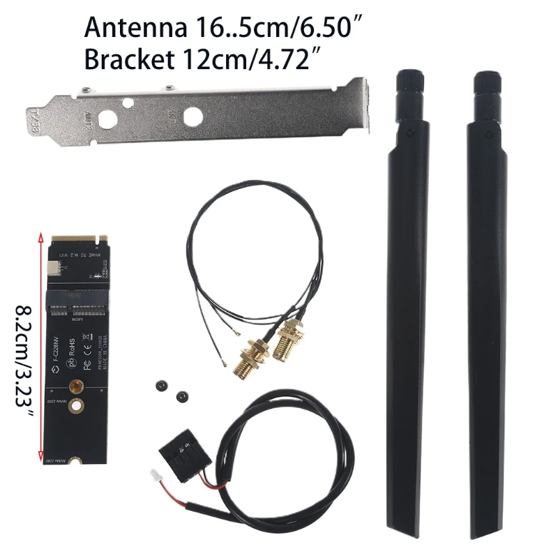 M.2 to NVME Wifi Card M.2 key M WiFi Converter Adapter for Solid State Drive Desktop Motherboard
