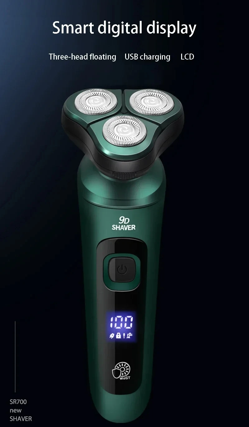 Xiaomi Intelligent Digital Electric Shaver Blade Head Multifunctional Beard Usb Rechargeable Washing Multi-function Beard Knife 6