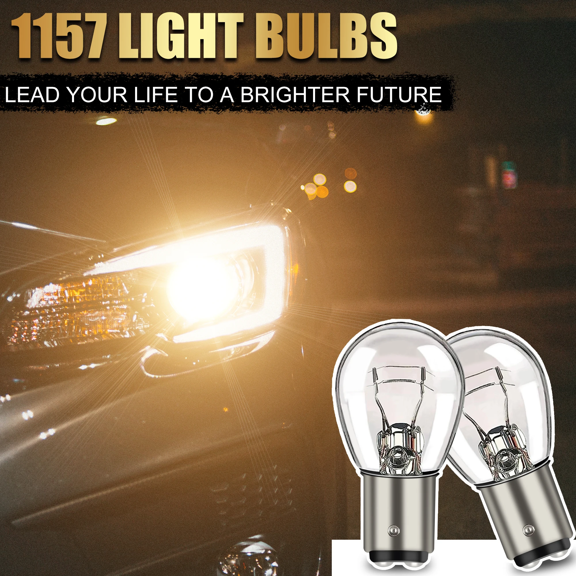 10PCS 1157 Bulb, Brake Light Bulbs, Turn Signal Bulb Replacement For Marker Tail Running Parking Backup Lights (10 Pcs)
