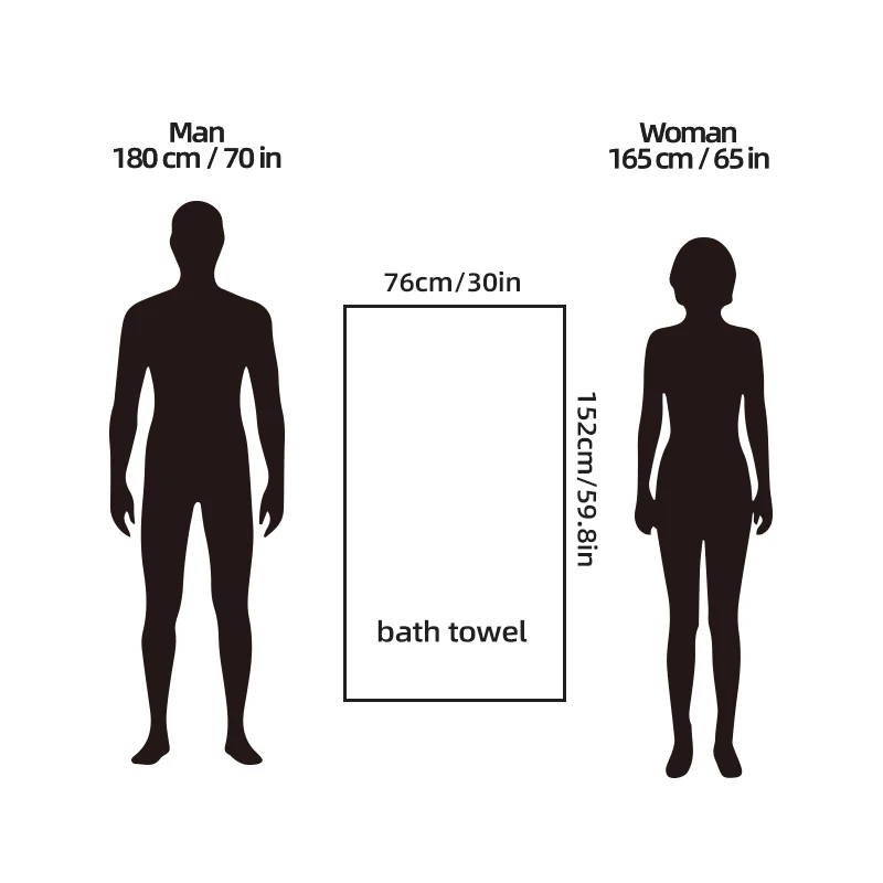 빠른 건조 스포츠 타월 76x152CM ? 러닝, 요가, 헬스, 야외 캠핑용 마이크로파이버 ? 보관 가방 포함