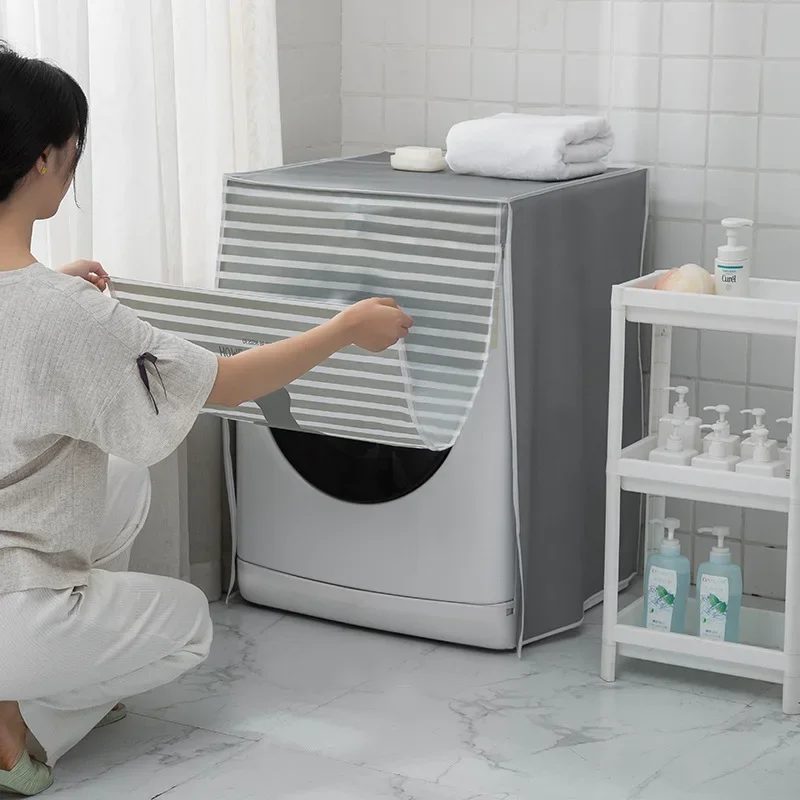 PEVA Washing Machine Cover Roller Top Dust Protection Cover Waterproof Case Front Loading washing machine cover