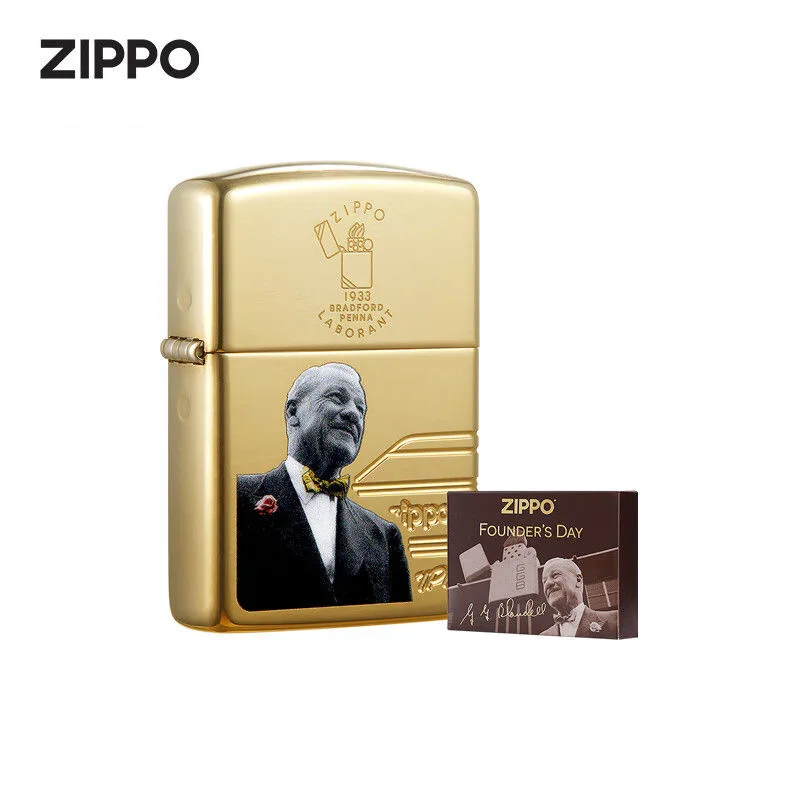 Edizione Limitata Zippo Lighter Collezione Rara Golden Founder Day In Box