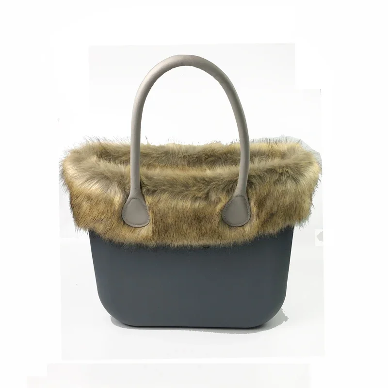 High Quality Eva handbag Accessories Faux fur fox's Trim Trims Thermal Plush Decoration for Classic Mini obag O bag handbags 3